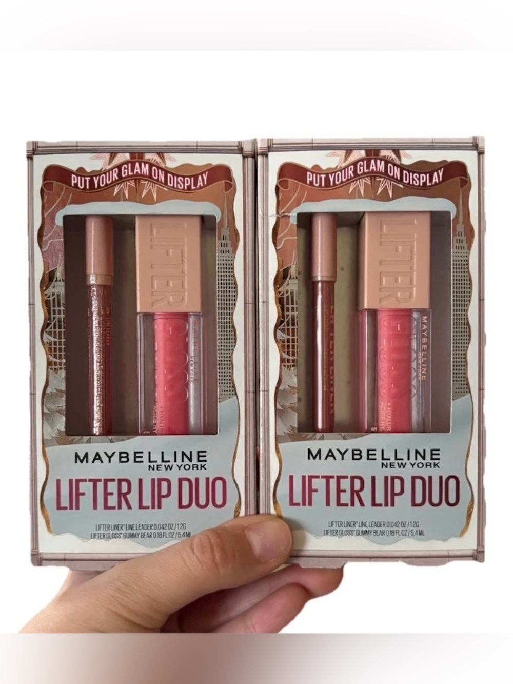 2-Pack Maybelline Lifter Lip Duo Deep Rose & Soft Pink New